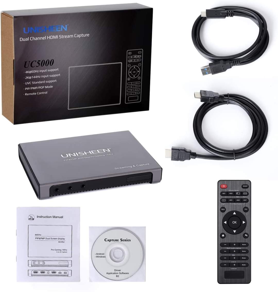 Mua Capture UNISHEEN UC5000 tín hiệu VIDEO 2 luồng HDMI Livestream USB 3.0 | Chính hãng Hôm Nay