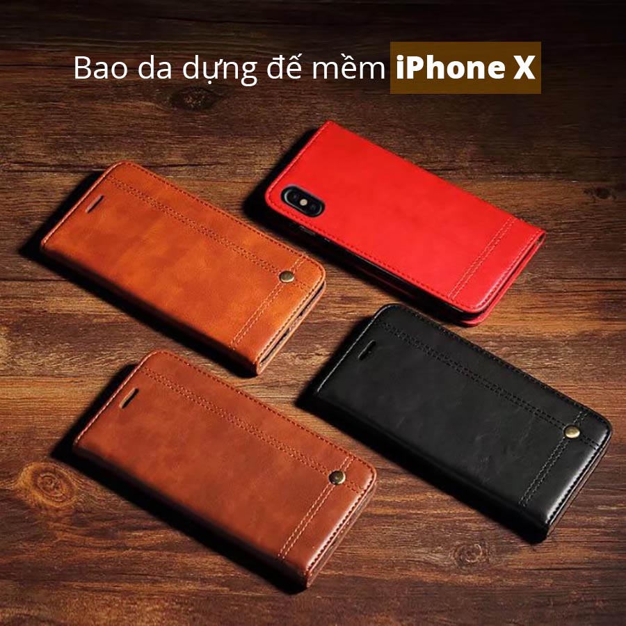 Bao da dựng đế mềm iphone X