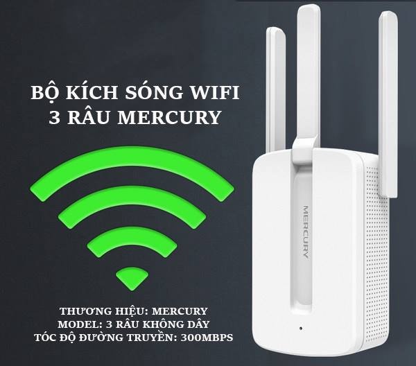 Mua Bộ Kích Sóng Wifi 3 Râu Mercury Cực Mạnh Hôm Nay