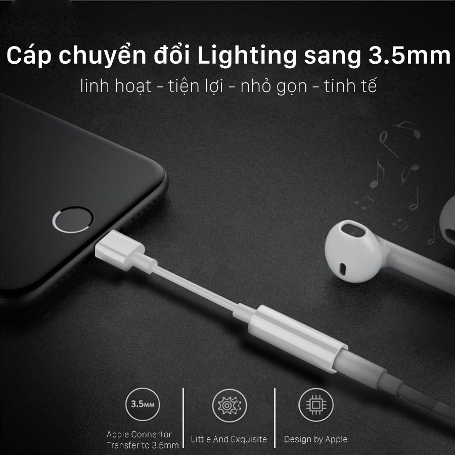 Mua Cáp chuyển Lightning sang 3.5mm Chính hãng Apple Hôm Nay