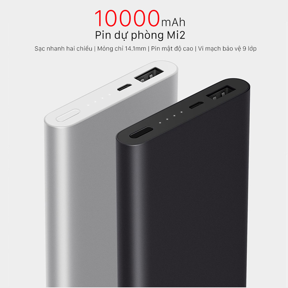 Sạc dự phòng xiao MI gen2 10000 mAh